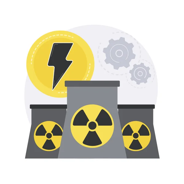 Nuclear energy abstract concept vector illustration. — Stock Vector