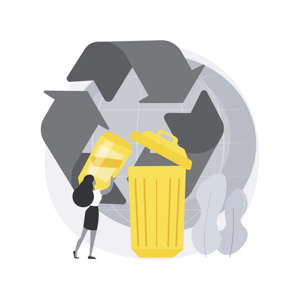 Tecnologia de resíduos zero conceito abstrato ilustração vetorial. —  Vetores de Stock