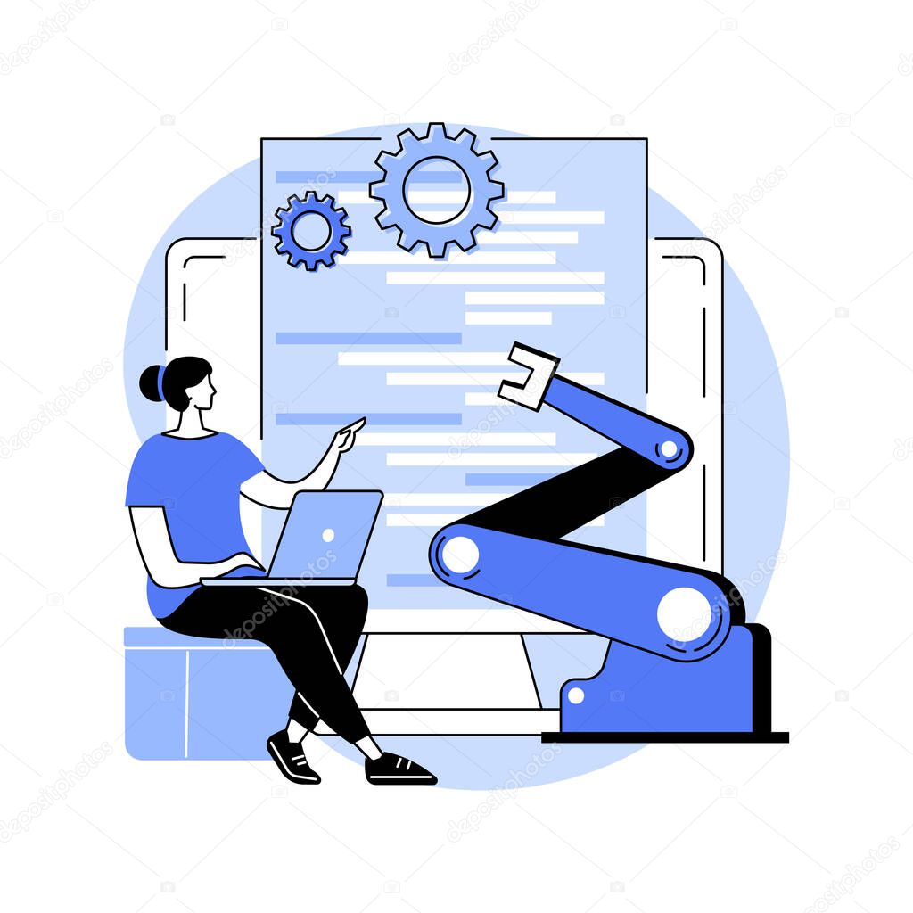 Open automation architecture abstract concept vector illustration.