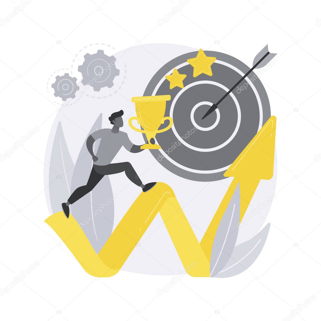 Motivation abstract concept vector illustration.