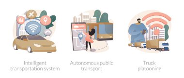 Modern lojistik soyut konsept vektör çizimleri.