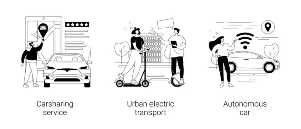 城市交通抽象概念矢量图解. — 图库矢量图片