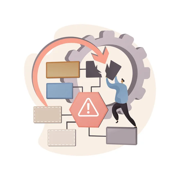 Business continuity and disaster recovery abstract concept vector illustration. — Stock Vector