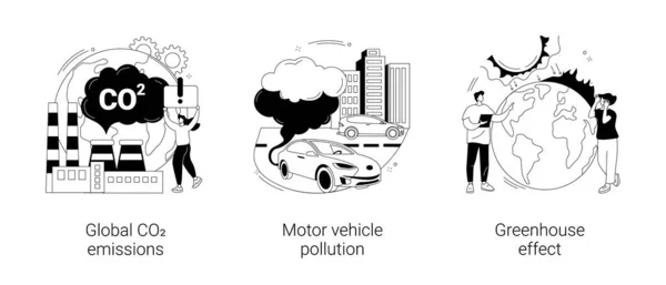 Contaminación atmosférica abstracta concepto vector ilustraciones. — Vector de stock