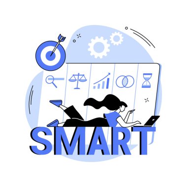 SMART Hedefleri soyut konsept vektör çizimi.