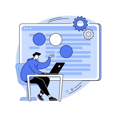 Gelişmiş bilgisayar becerileri soyut konsept vektör çizimi.