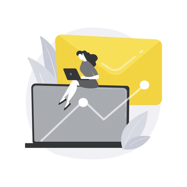 Email marketing resumo conceito vetor ilustração. — Vetor de Stock