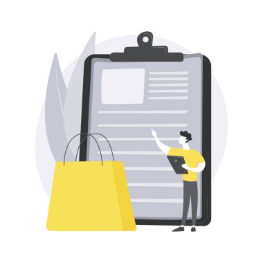 Emir listemde soyut konsept vektör çizimi.