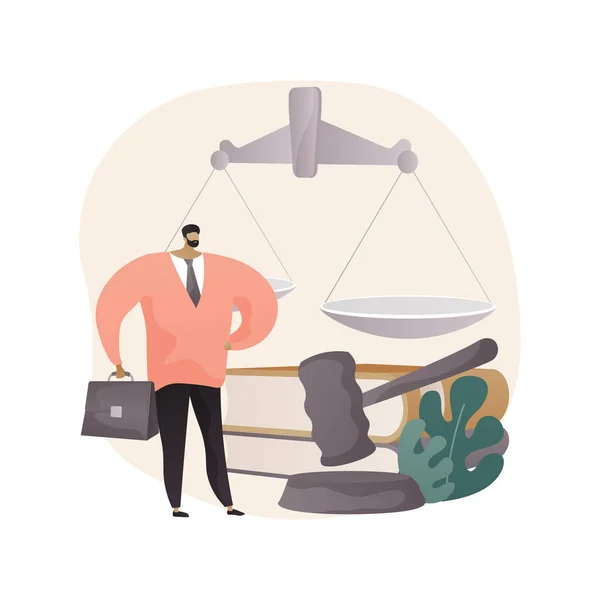 Litigation support abstract concept vector illustration. — Stockový vektor