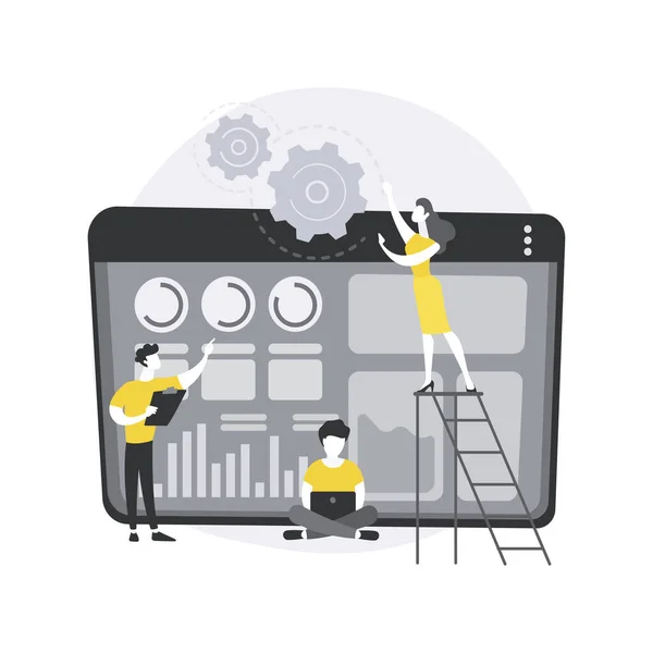 SEO Analytics Team abstraktes Konzept Vektor Illustration. — Stockvektor