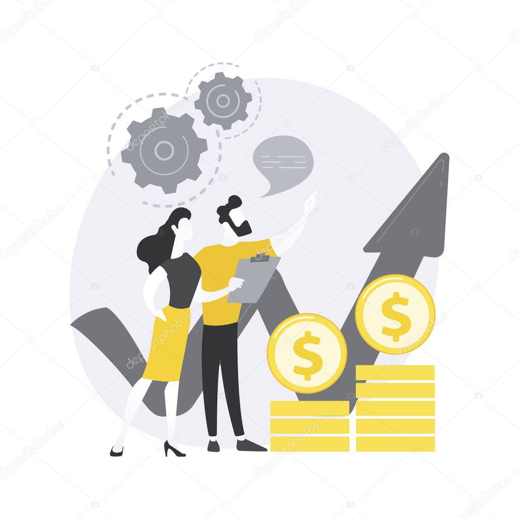 Consultative sales abstract concept vector illustration.