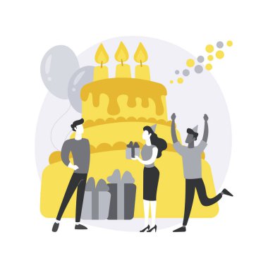 Doğum günü partisi soyut konsept vektör çizimi.