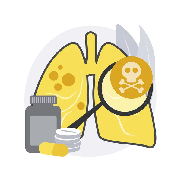 呼吸器感染症の抽象的な概念図. — ストックベクタ
