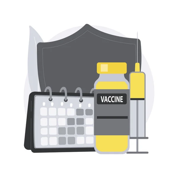 Programme de vaccination illustration vectorielle du concept abstrait. — Image vectorielle