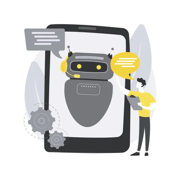 Chatbot customer service abstract concept vector illustratie. — Stockvector