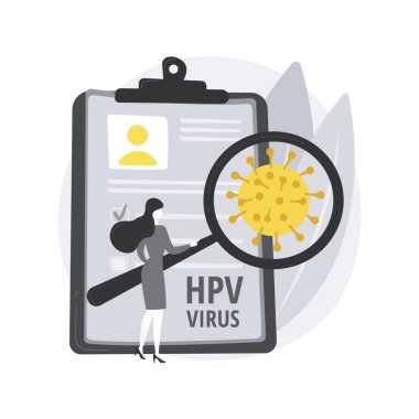 İnsan papillomavirus HPV soyut konsept vektör çizimi.