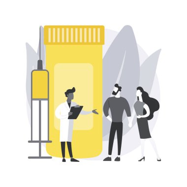 Kısırlık tedavisi soyut konsept vektör çizimi.