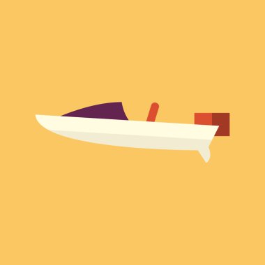 tekne. ulaşım düz simgesi
