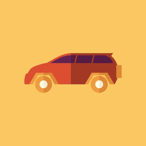 Family Car. Transportation Flat Icon — Stock Vector