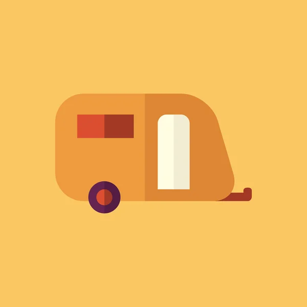 Trailer. Transporte Apartamento Icono — Vector de stock