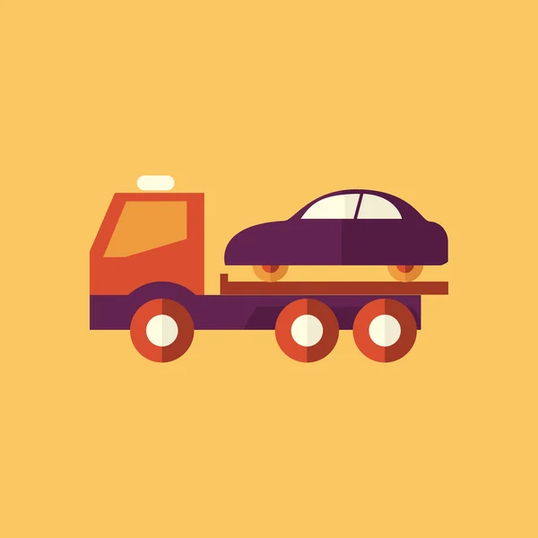 Tipper Truck. Transportation Flat Icon — Stock Vector