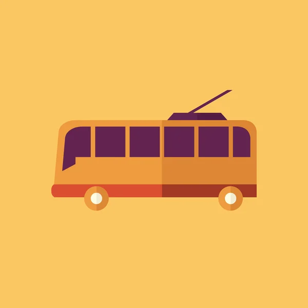 Trolley. Transportflache Ikone — Stockvektor
