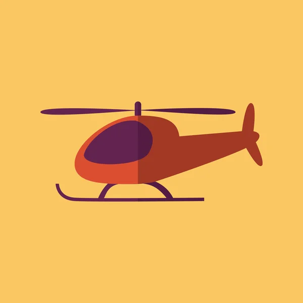 Helikopter. vervoer platte pictogram — Stockvector