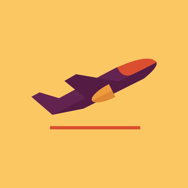 Uçak. ulaşım düz simgesi — Stok Vektör
