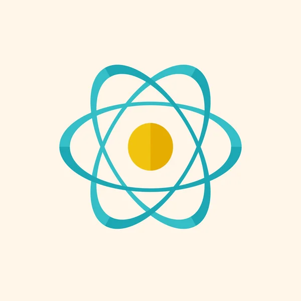 Atom Flat Icon — Stock Vector