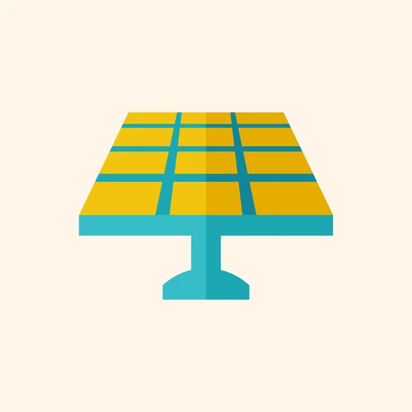 Energía solar icono plano — Vector de stock