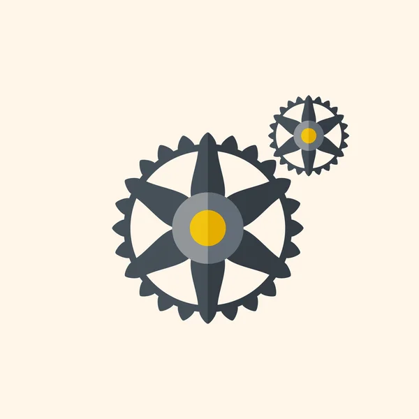 Gear Flat Icon — Stock Vector