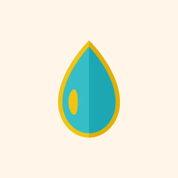 Water platte pictogram — Stockvector