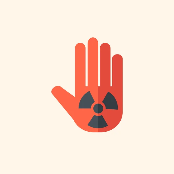 Ядерная плоская икона — стоковый вектор
