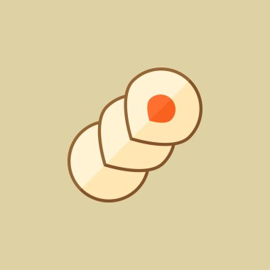 ekmek. Gıda düz simgesi