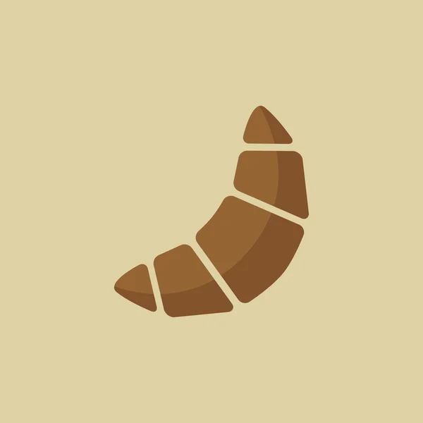 Croissant. Comida Flat Icon — Archivo Imágenes Vectoriales