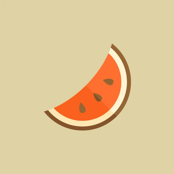 Watermeloen. voedsel platte pictogram — Stockvector