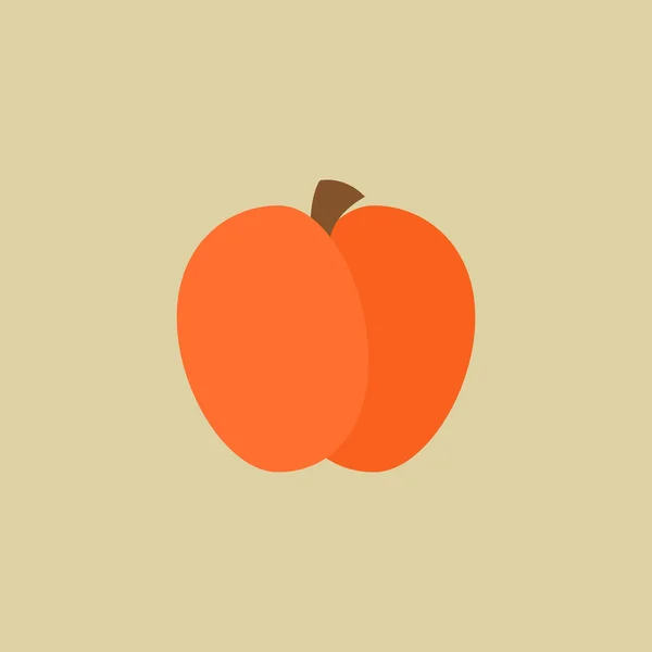 Manzana. Comida Flat Icon — Archivo Imágenes Vectoriales