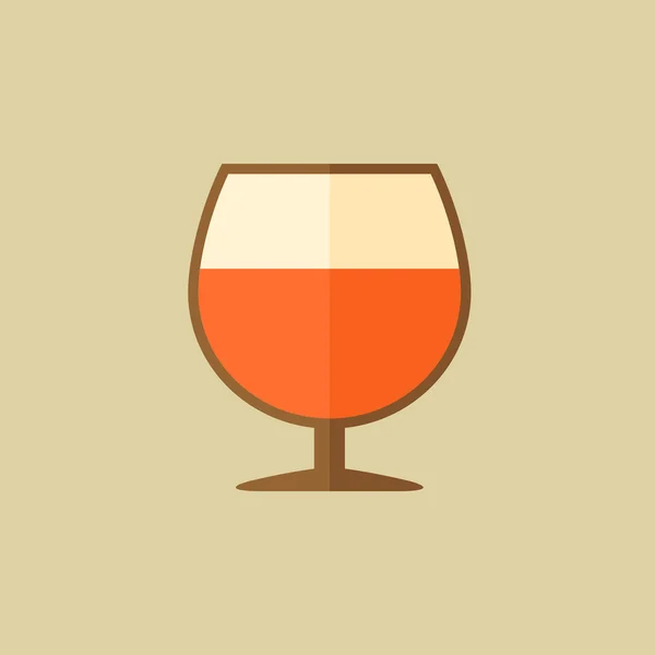 Cognac. voedsel platte pictogram — Stockvector