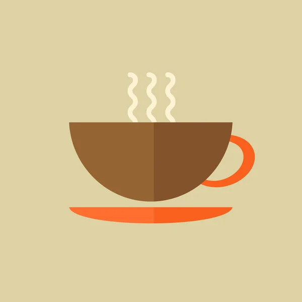 Tea. ital lapos ikon — Stock Vector