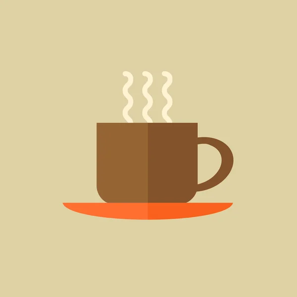 Coffee. Drink Flat Icon — Stock Vector