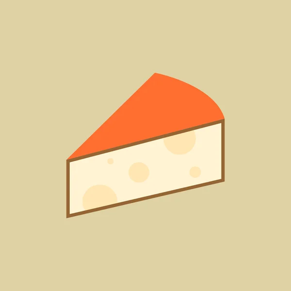 Сыр. Плоская икона еды — стоковый вектор