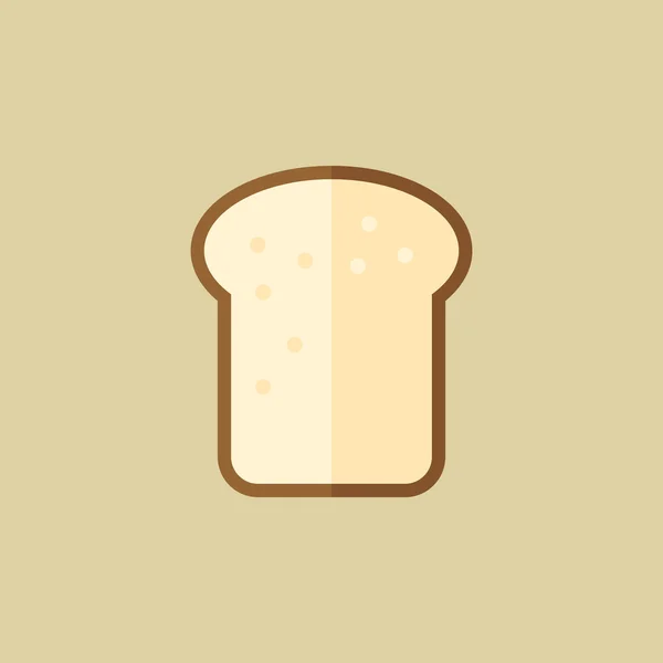 Pane. Icona piatto alimentare — Vettoriale Stock