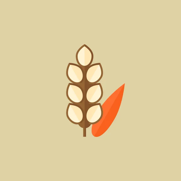 Grano. Comida Flat Icon — Archivo Imágenes Vectoriales