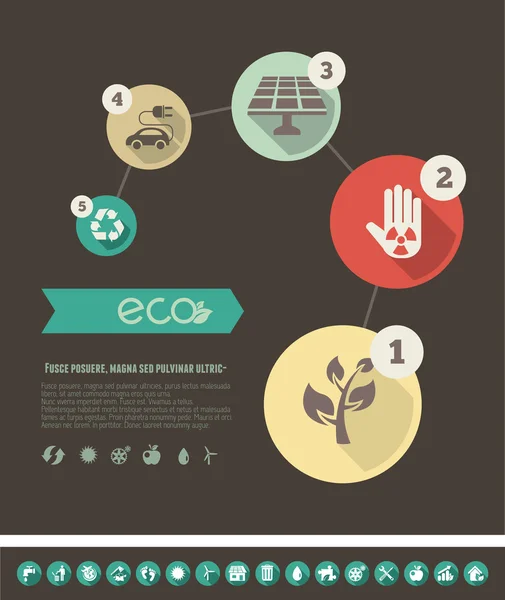 Инфографический шаблон экологии . — стоковый вектор