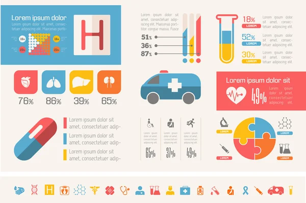 Plantilla de infografía de emergencia . — Archivo Imágenes Vectoriales