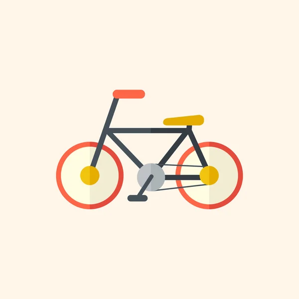 Bicicleta. Viaje Icono plano — Vector de stock