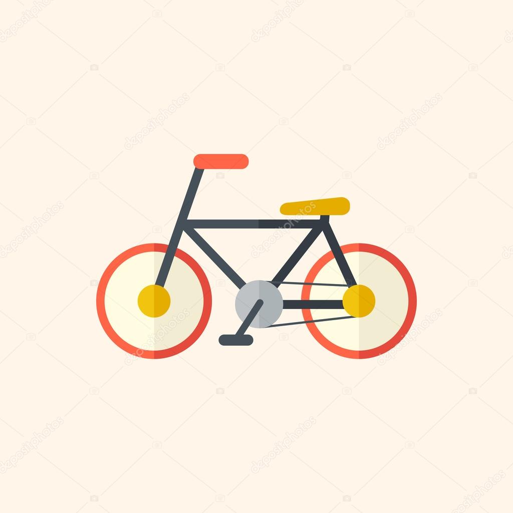 Bicycle. Travel Flat Icon