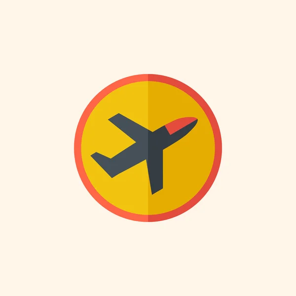 Airplane. Travel Flat Icon — Stock Vector