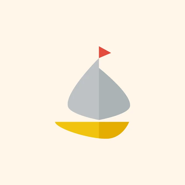 Icône plate bateau — Image vectorielle