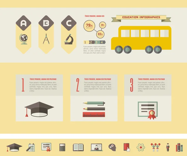 Onderwijs infographics. — Stockvector